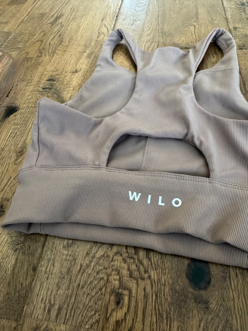 WILO Australia Base Ribbed Longline Sports Bra Latte Size XS AA - Picture 4 of 7